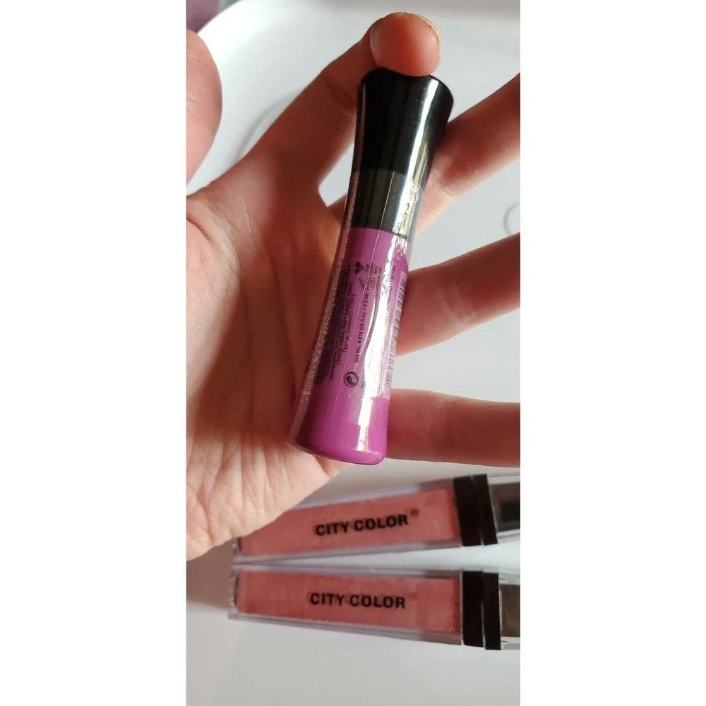 City Color LOT Blackberry Mojito 2x Lipgloss Coral